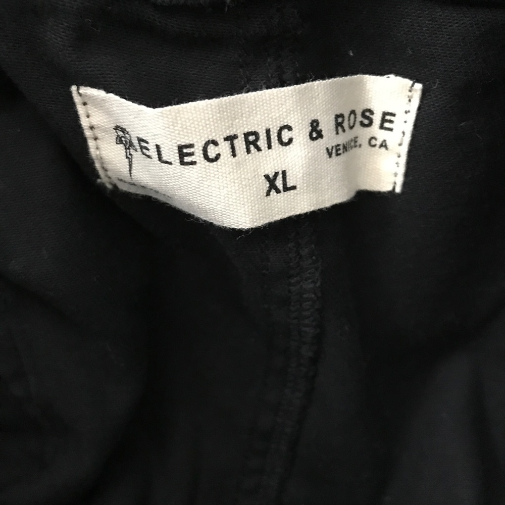 ELECTRIC & ROSE BLACK DENIM JEANS WIDE LEG ELASTIC WAISTBAND XL - Picture 4 of 10
